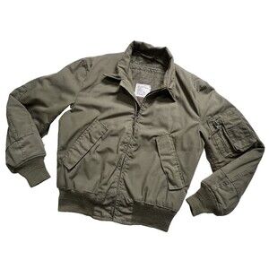 US Military Vintage 80s Cold Weather Resistant Bomber Tanker Jacket Sm Regular